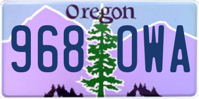 OR license plate 968OWA
