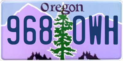 OR license plate 968OWH