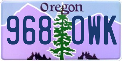 OR license plate 968OWK