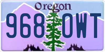 OR license plate 968OWT