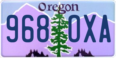 OR license plate 968OXA