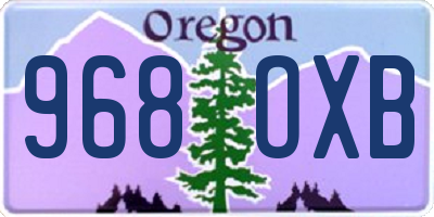 OR license plate 968OXB