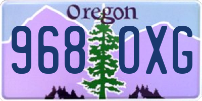 OR license plate 968OXG