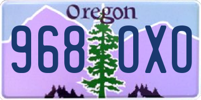 OR license plate 968OXO