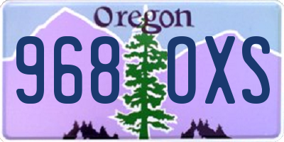 OR license plate 968OXS