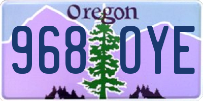 OR license plate 968OYE