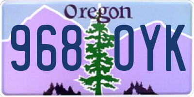 OR license plate 968OYK