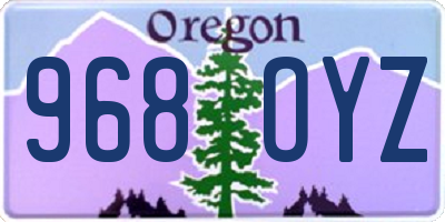 OR license plate 968OYZ