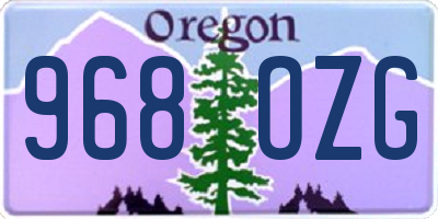 OR license plate 968OZG