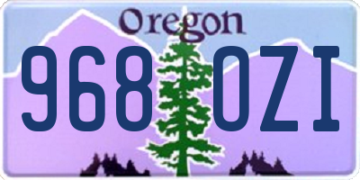 OR license plate 968OZI