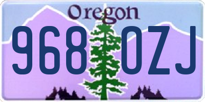OR license plate 968OZJ