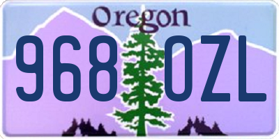 OR license plate 968OZL