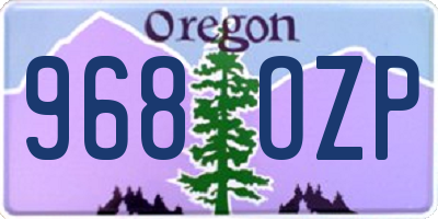 OR license plate 968OZP