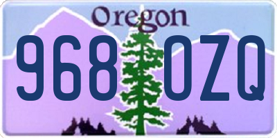 OR license plate 968OZQ