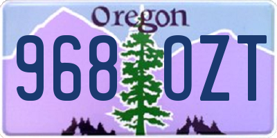 OR license plate 968OZT