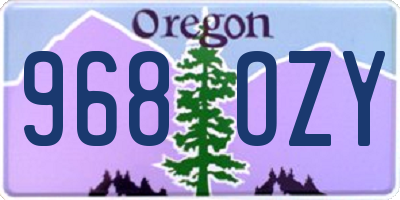 OR license plate 968OZY