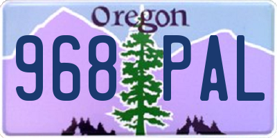 OR license plate 968PAL