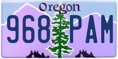 OR license plate 968PAM