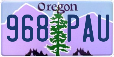 OR license plate 968PAU