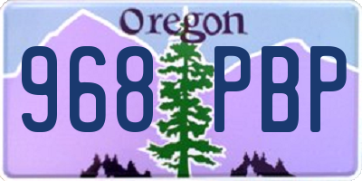 OR license plate 968PBP