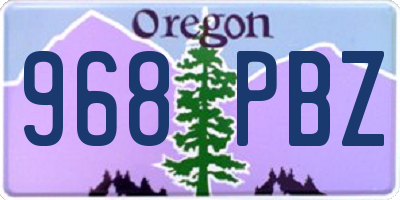 OR license plate 968PBZ