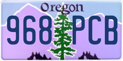 OR license plate 968PCB