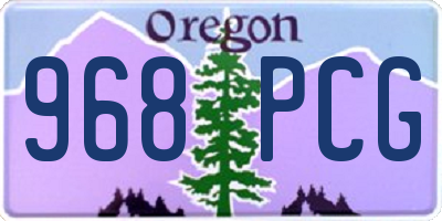 OR license plate 968PCG