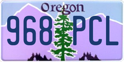 OR license plate 968PCL