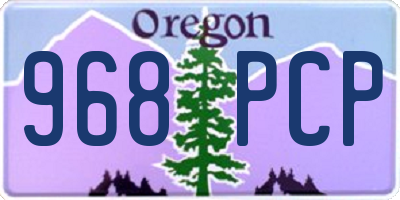 OR license plate 968PCP