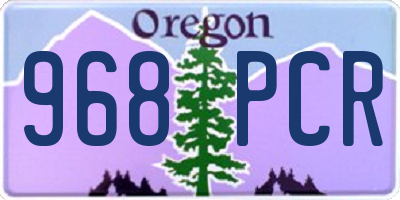 OR license plate 968PCR