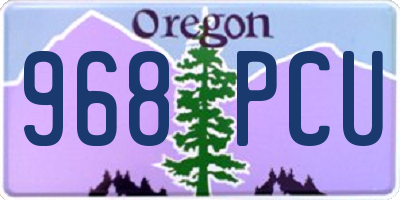 OR license plate 968PCU