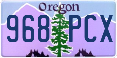 OR license plate 968PCX