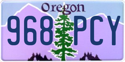 OR license plate 968PCY