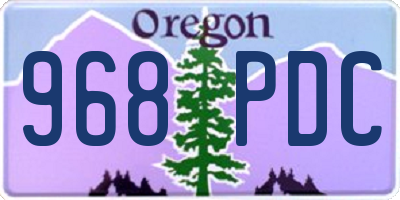 OR license plate 968PDC