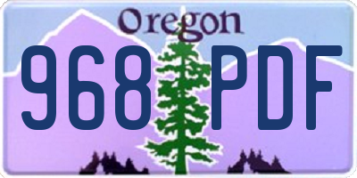 OR license plate 968PDF