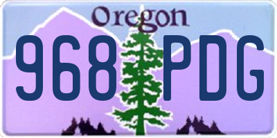 OR license plate 968PDG