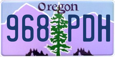 OR license plate 968PDH