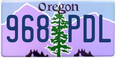 OR license plate 968PDL