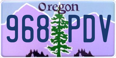 OR license plate 968PDV