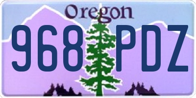 OR license plate 968PDZ