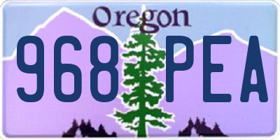 OR license plate 968PEA