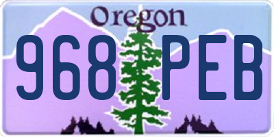 OR license plate 968PEB