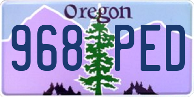 OR license plate 968PED
