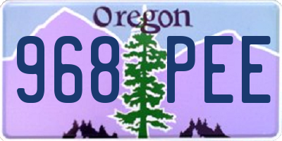 OR license plate 968PEE