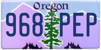 OR license plate 968PEP