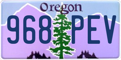 OR license plate 968PEV