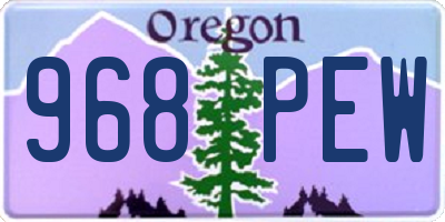OR license plate 968PEW