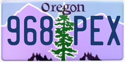 OR license plate 968PEX