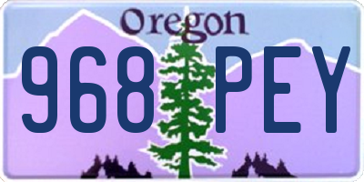 OR license plate 968PEY