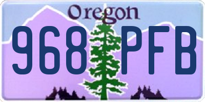 OR license plate 968PFB